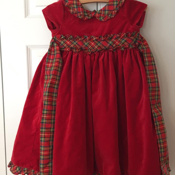 laura ashley red velvet dress